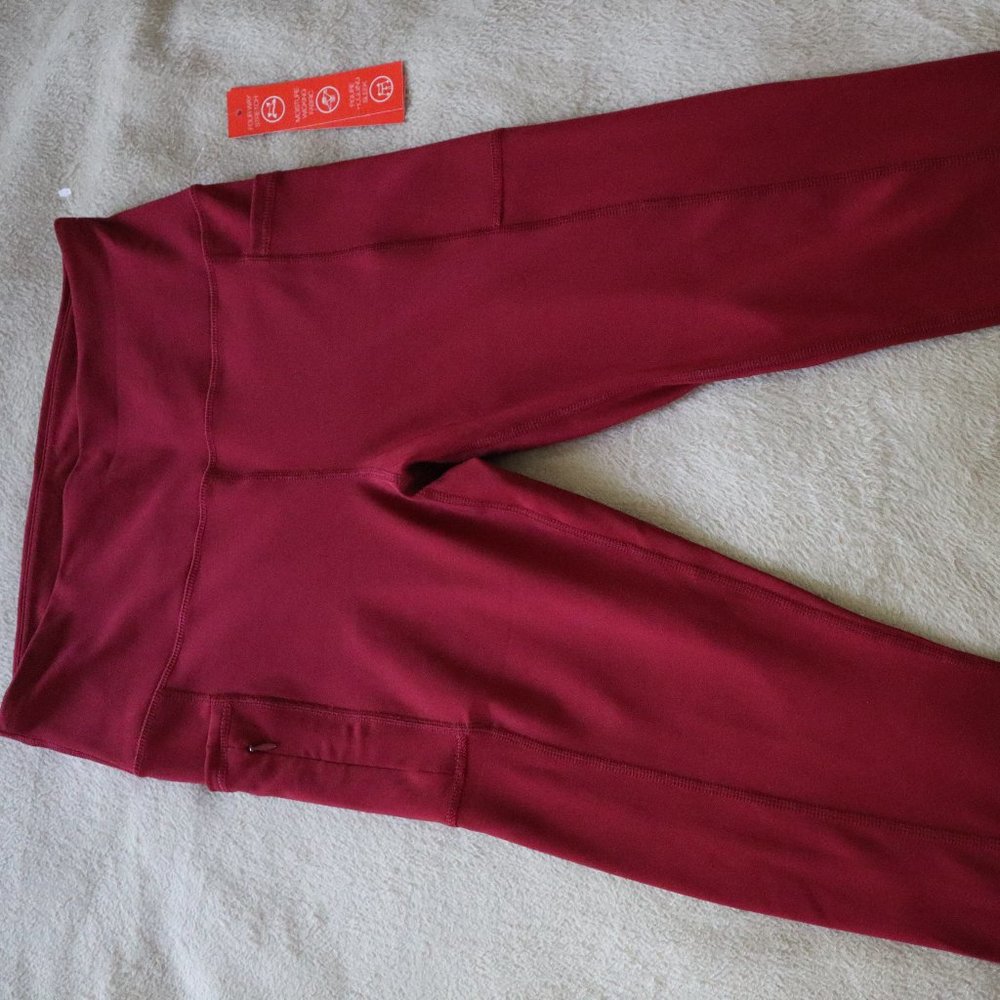 Medium Red Leggings with 2 Pockets